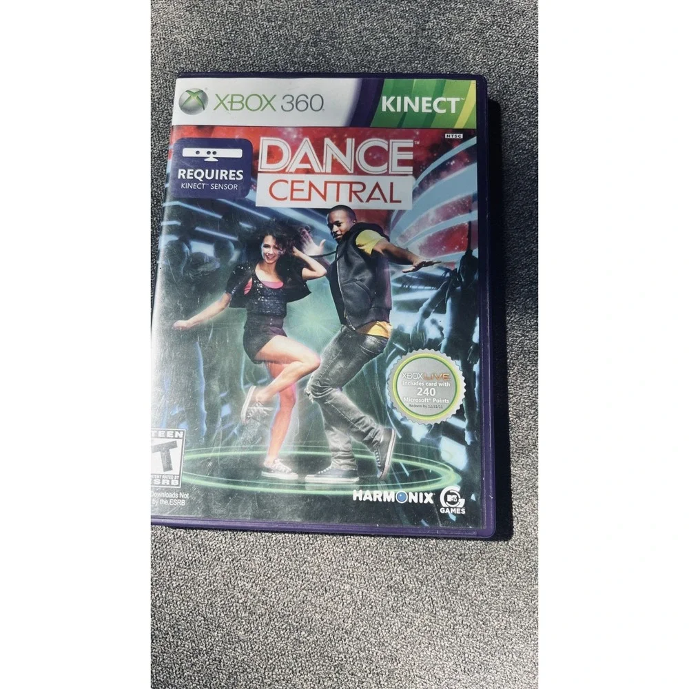 Microsoft Dance Central Xbox 360 Kinect Game Teen Purple Case Rhythm Music